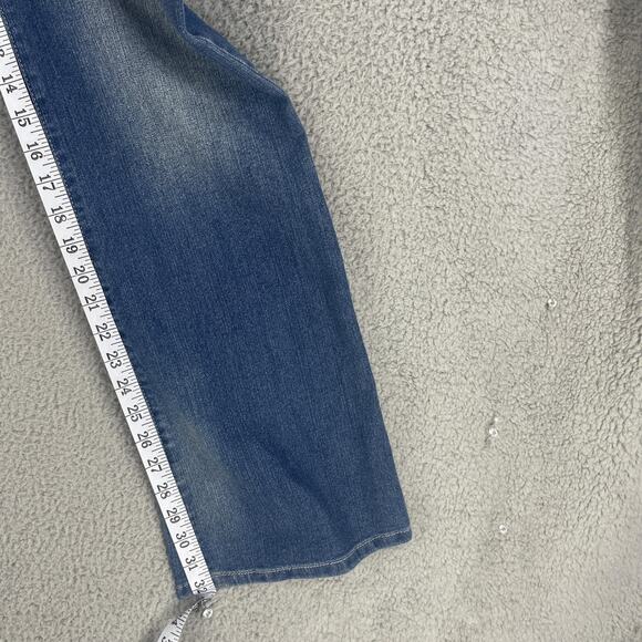 LEI Jeans Juniors 17 Long Felicia Low Rise Bootcut Embroidered Distressed Faded - Picture 2 of 13